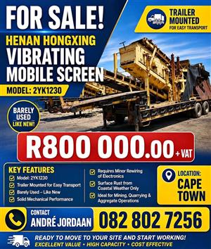 FOR SALE | HENAN HONGXING 2YK1230 MOBILE SCREEN