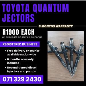 TOYOTA QUANTUM INJECTORS FOR SALE WITH WARRANTY INCLUDED 