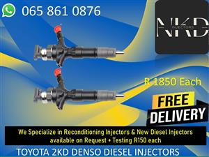 TOYOTA 2KD INJECTORS FOR SALE ON EXCHANGE OR RECON 