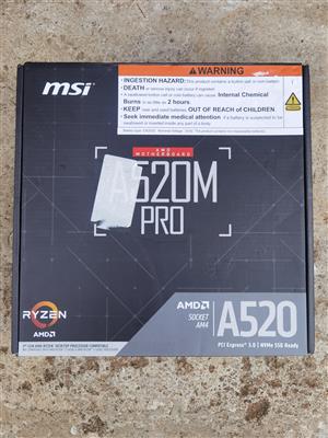 MSI A520M Pro Motherboard (Brand New/Open Box)