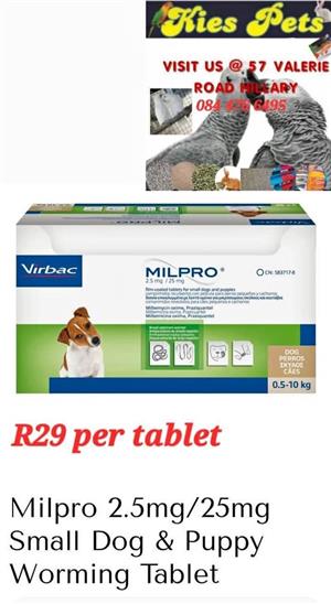 Milpro puppy and small dog dewormer