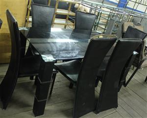 BLACK 7 PIECE DINING