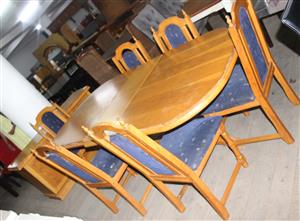 BROWN 8 P/CE DINING ROOM SUITE S065546A