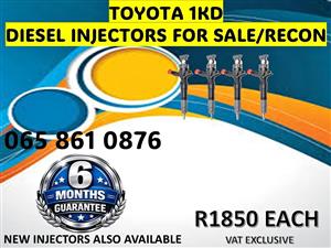 TOYOTA 1KD DIESEL INJECTORS FOR SALE / RECON WITH WARRANTY NELSPRUIT