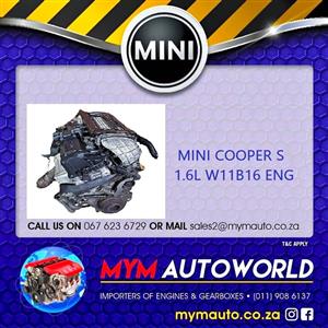 MINI COOPER S 1.6L W11B16 USED IMPORTED ENGINE