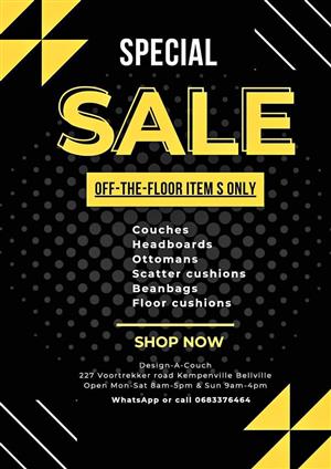 Couches and Headboards on Sale