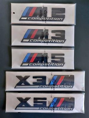 B-M-W Competition badges emblems stickers