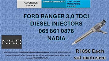 FORD RANGER 3.0 TDCI DIESEL INJECTORS FOR SALE -RECONDITIONED AND NEW