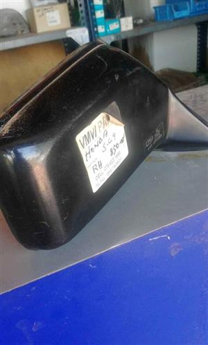 Honda ballad  right hand mirror manual original,, 4 flip up headlamp. 85-89