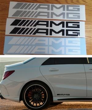 Mercedes AMG lower side side stickers decals vinyl graphics 