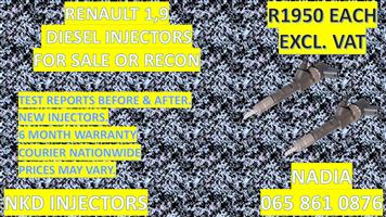 DIESEL INJECTORS FOR SALE FOR RENAULT 1.9 - TESTED