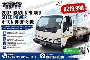 2007 Isuzu NPR 400 SiTec Power 4 ton drop-side