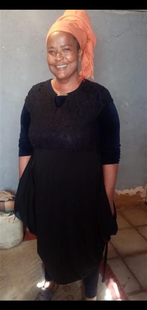 Matured 46 yr old Mosotho nanny,maid,cook,cleaner needs stay in