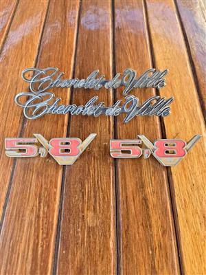 CHEVROLET DEVILLE BADGE SET.  