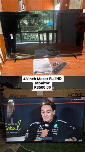43 Inch Mecer Full HD LED 1080p display monitor.