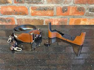 Olympus E-M1 Leather Half Case + Neck Strap by GARIZ XS-CHEM1