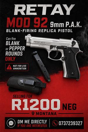 Retay Mod 92 9mm P.A.K. blank pistol