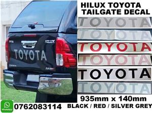 TOYOTA tailgate sticker decal for a Hilux / Land Cruiser