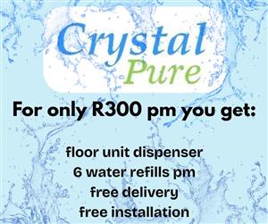 Floor standing water dispenser for hire