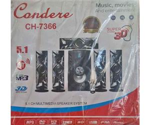 5.1 Bluetooth Multimedia Speaker System , New with warranty and FREE DELIVERY