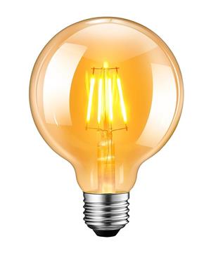 Antique Tinted LED Filament Vintage G95 Design Light Bulbs in Warm White. NEW