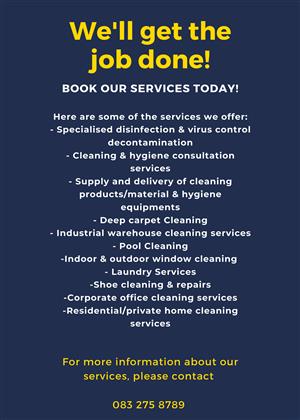 House disinfection & sanitisation services