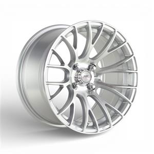 15″ A-Line Epic 4/100 Arctic Silver Machine Face Alloy Wheels