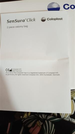 Colostome bags. Medical