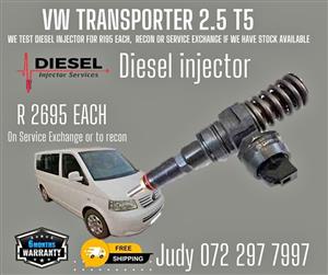 VW Transporter 2.5 T5 Diesel Injector for sale on service exchange or to recon