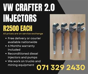 VW CRAFTER 2.0 INJECTORS FOR SALE WITH WARRANTY INCLUDED 