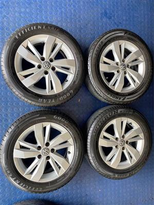 15 INCH VW POLO TSI (NEW DESIGN) DESIGN RIM SET PLUS TYRES PRE-OWNED