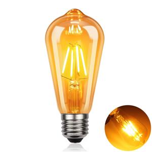 Antique Tinted LED Filament Vintage ST64 Design Light Bulbs in Warm White. NEW
