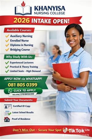 Khanyisa Nursing College Open Applications 