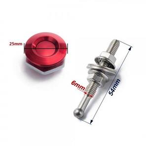 25mm Short Shaft Quick Latch Push Button Pins Red