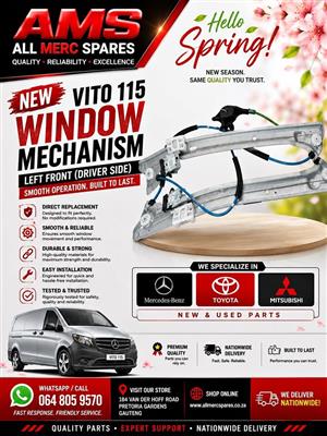  NEW Vito 115 Left Front Window Mechanism