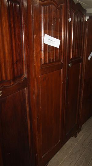 2 Door dark brown wardrobe S050831L #Rosettenvillepawnshop