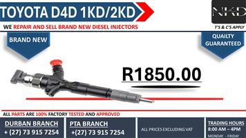 Toyota D4D 1KD/2KD Diesel Injectors 