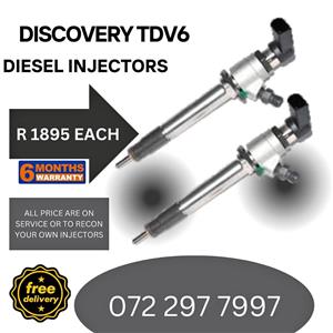 Discovery TDV6 Diesel Injectors for sale on service exchange or to recon