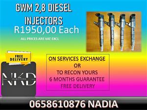 GWM 2.8 COMMON RAIL DIESEL INJECTORS FOR SALE