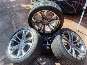 18" Original Audi Mags and Tyre Set 