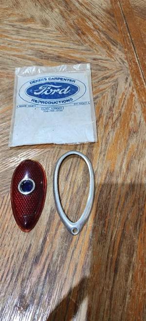 1938/39 Ford Taillight Lens with Bezel