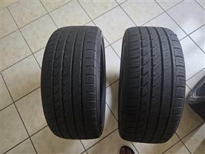 set of second hand rapid 225/40/18 inch tyres with 60% life.