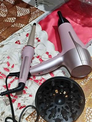 New Remington Coconut Smooth Hairdryer 2200W With Diffuser And Curling Wand C15901.