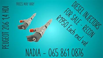 PEUGEOT 206 1,4 HDI BEST QUALITY RECONDITIONED DIESEL INJECTORS FOR SALE