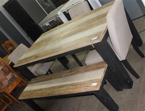 BROWN 5 PIECE DINING ROOM SUITE S064777A