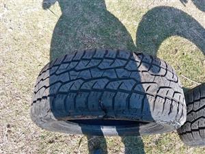 2x All Terrain Bakkie Tyres 265/60/R18 Perfect condition