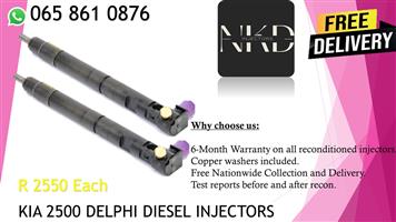 KIA 2500 DIESEL INJECTORS FOR SALE ON EXCHANGE OR TO RECON WITH 6 MONTH WARRANTY