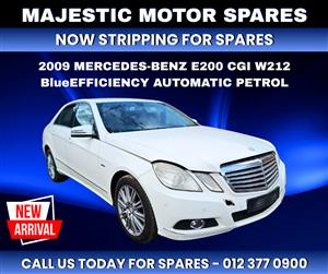 2009 Mercedes-Benz E200 CGI W212 BlueEFFICIENCY Stripping for spares