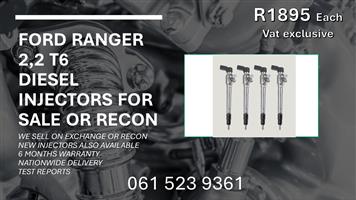 FORD RANGER 2.2 T6 DIESEL INJECTORS FOR SALE WITH TEST REPORTS 