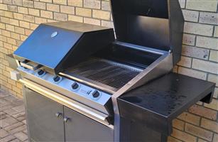 Chad O Chef 5 burner "sizzle gas braai stainless steel